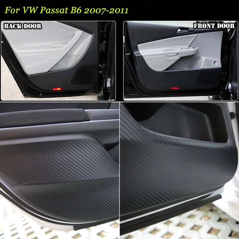 1 комплект Защитная Наклейка на боковые края и двери из углеродного волокна для VW