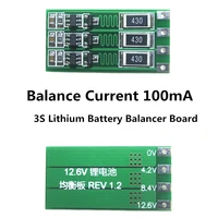 3s 100ma lithium battery balancer board 18650 li ion battery balancing board balance current 1 1v 12 6v
