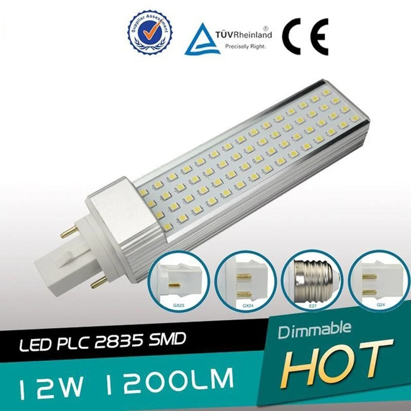 10 шт./лот 12 Вт E27/G23/G24 (2pin 4pin) LED PL light 60 шт. Epistar SMD2835 светодиоды для помещений с