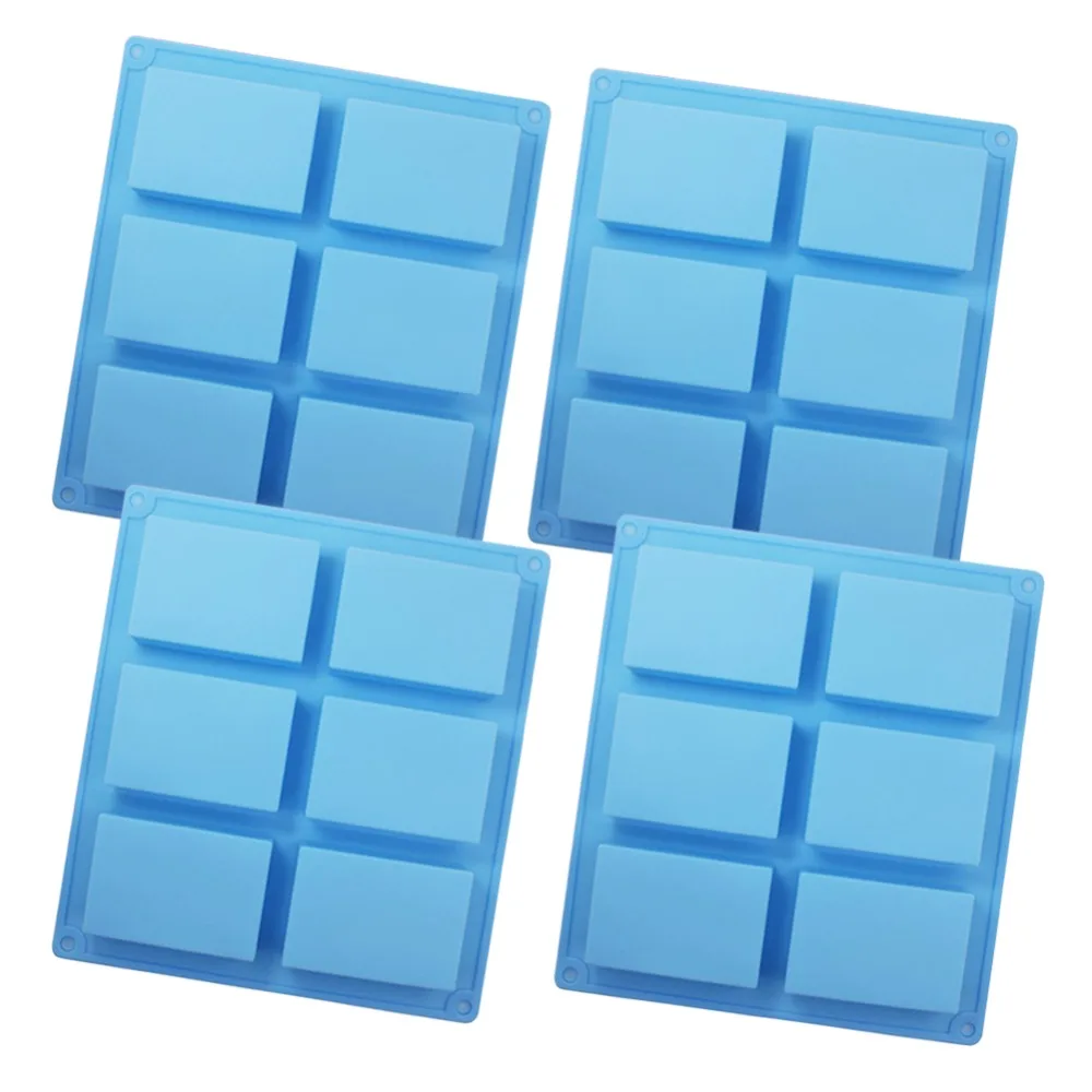 6 полости прямоугольная силиконовая форма для мыла выпекания поднос домашней еды