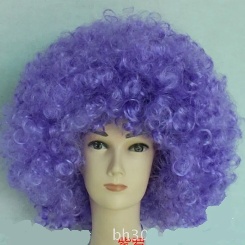 light purple Синтетический Цирк Клоун кудрявый Косплей головные Уборы Хэллоуин дрол костюмы Карнавал Рождество Пурим сценическое шоу ночной клуб платье - Цвет: light purple