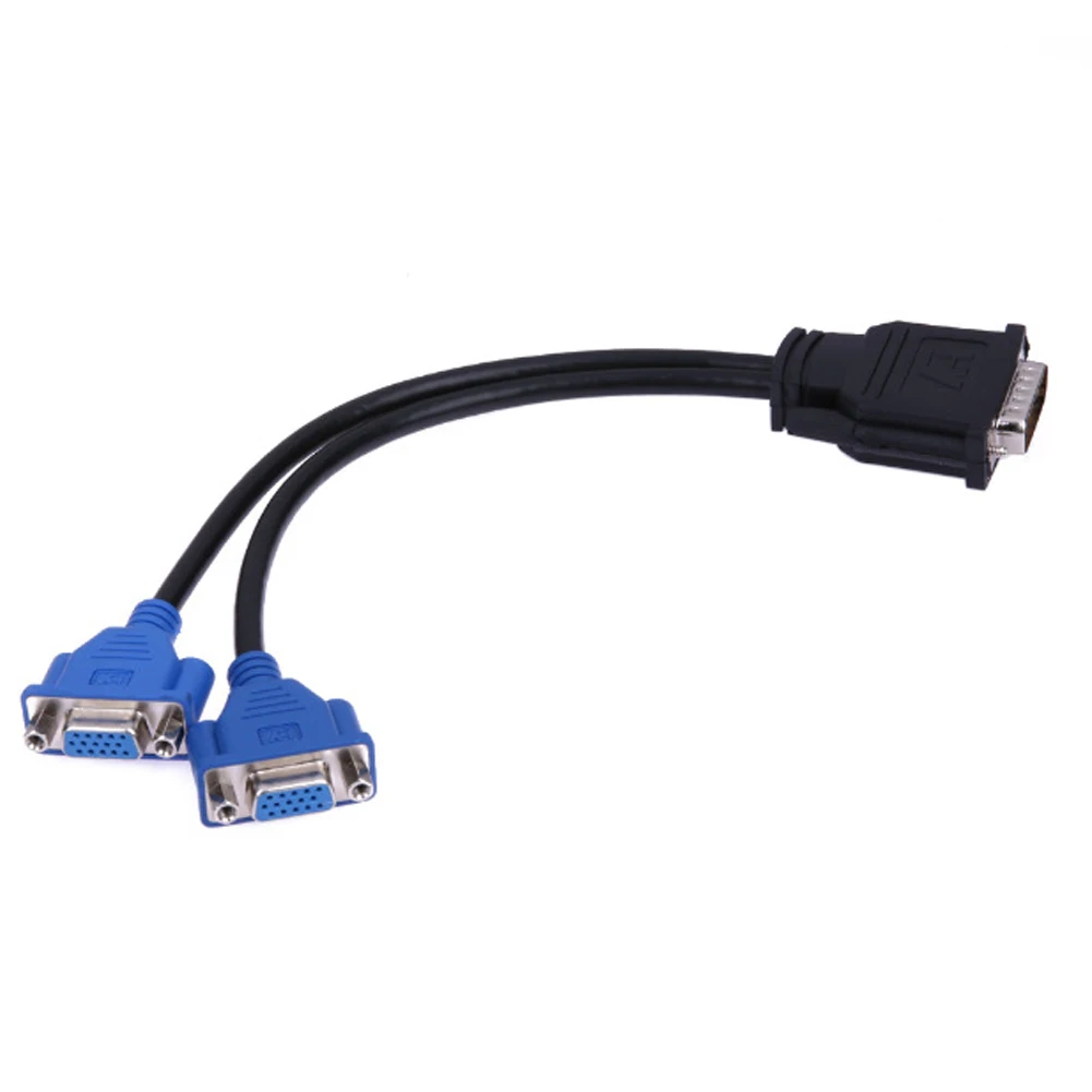 Новый DVI to VGA адаптер видео Y Splitter DMS 59 Pin для Dual 15 кабель|Кабели передачи данных| |