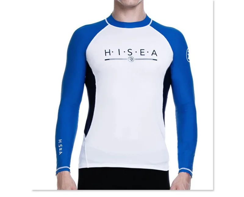 Hisea мужской с длинными рукавами, одежда для плавания, противомедузная быстросохнущая футболка для серфинга, солнцезащитный крем, пляжный дайвинг, купальные костюмы