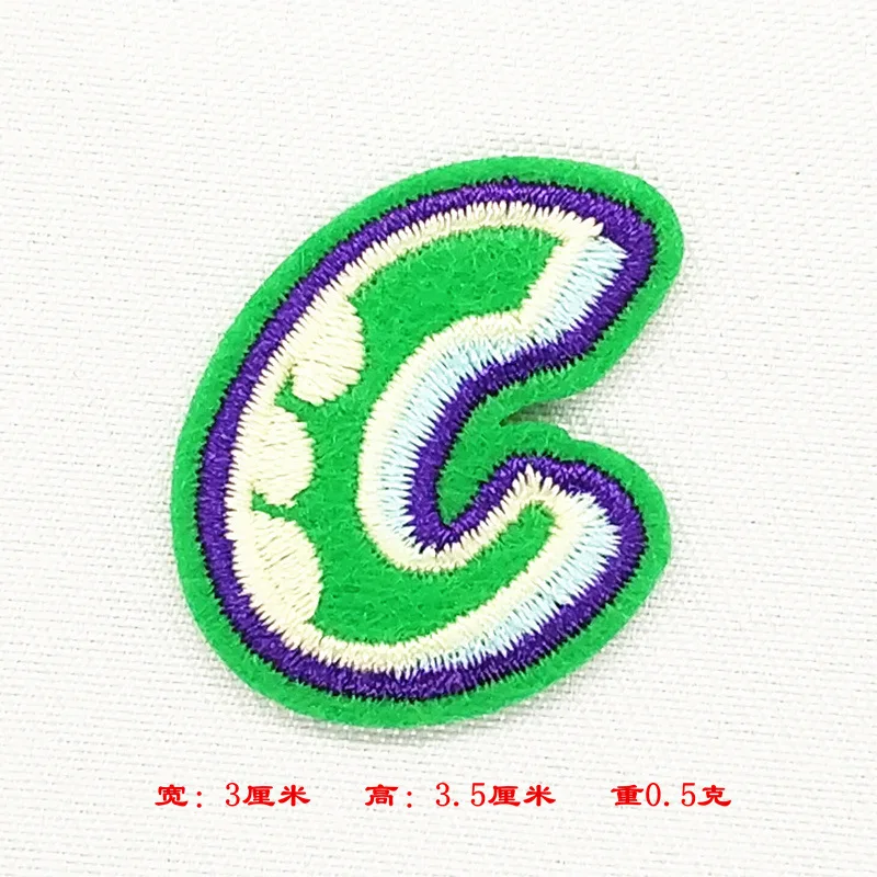 Нашивка с английским алфавитом Смешанная вышитая термоклейкая нашивка для