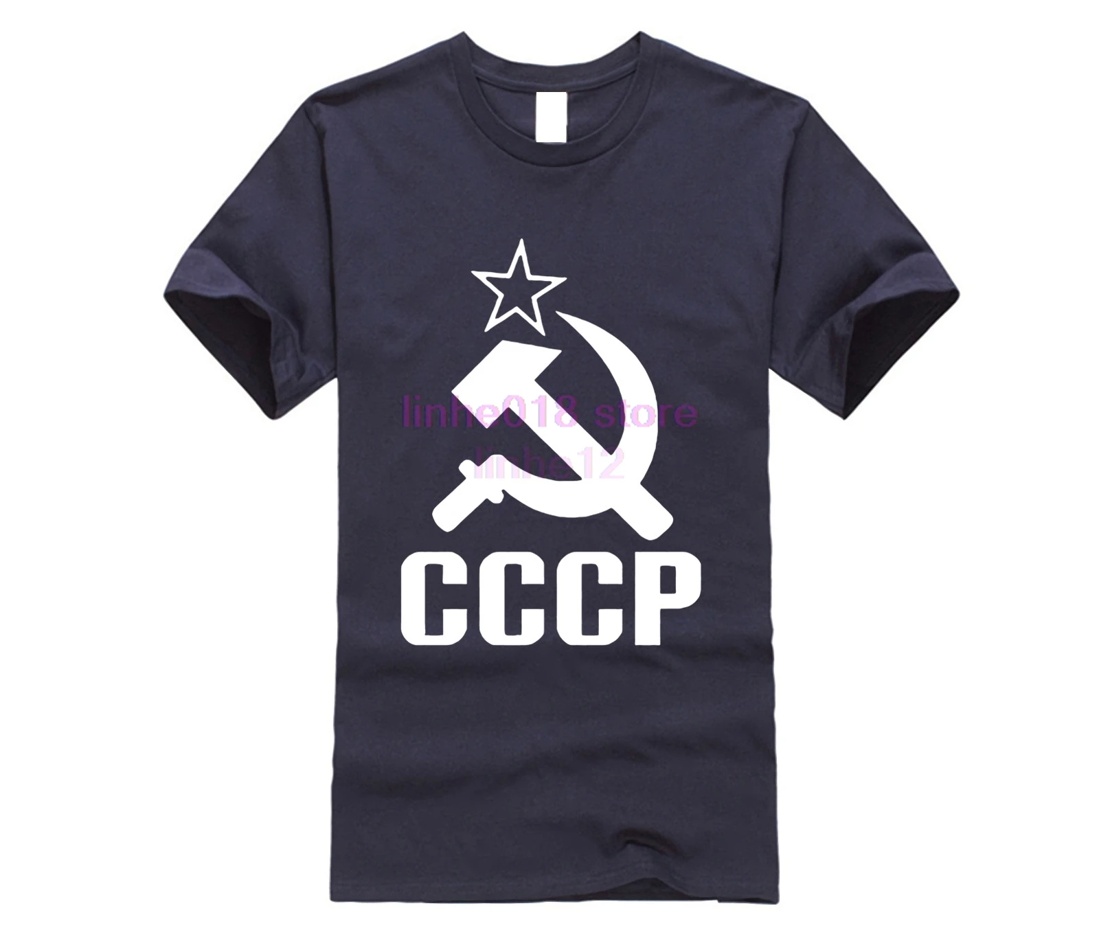 2019 тренд бренд CCCP рубашка мужская короткий рукав Россия флаг футболка русский