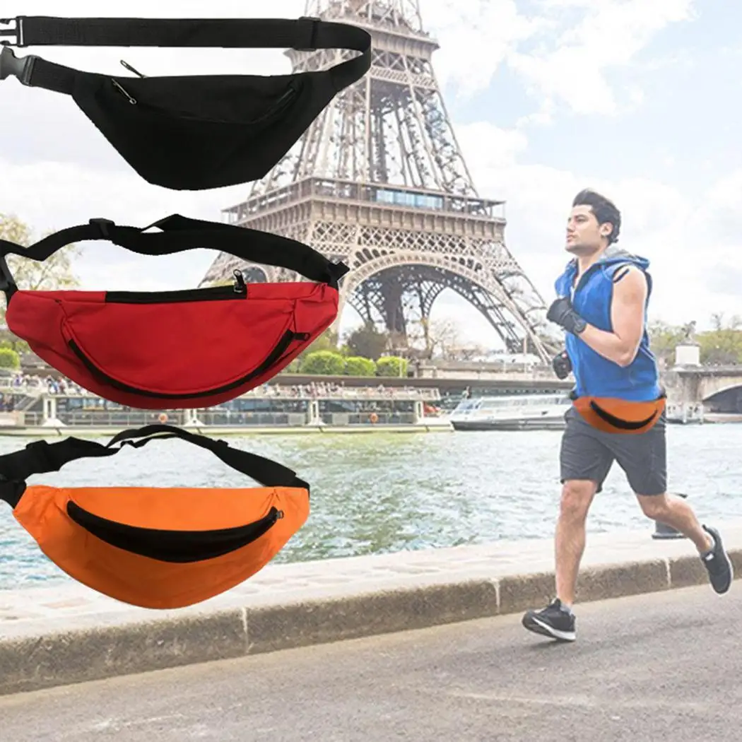 На открытом воздухе большой емкости Бег Фитнес Альпинизм Молния пряжка карман x 2