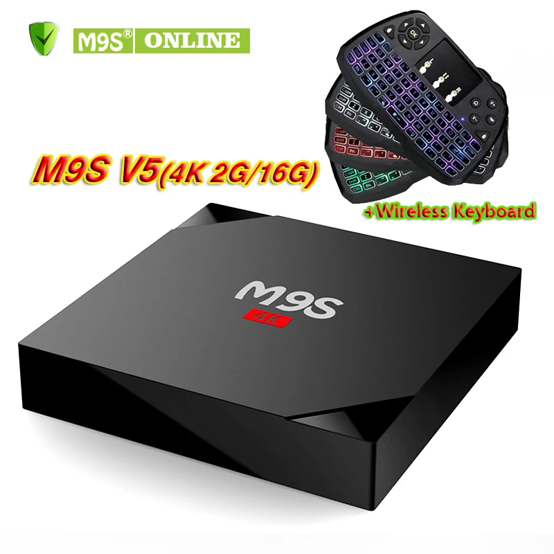 RK3229 M9S V5 4 ядра KD17.3 Android 6 0 Bluetooth OTT ТВ коробке 2 ГБ 16 Wi Fi HDMI К Google smart Box A3 подсветкой