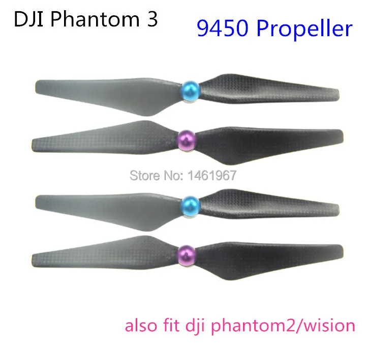 

4 PCS/Lot DJI Phantom 3 & Phantom 2 Vision+ RC Drone Parts New Carbon Fiber 9450 Propeller Self-locking Props