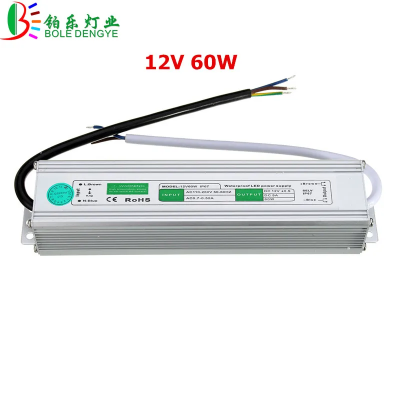 BO светодиодный EGNYE AC 220V к DC 12 V/24 V водонепроницаемый источник питания 10W 20W 30W 50W 60W 100W 150W 200W IP67 Светодиодный драйвер адаптера трансформатора
