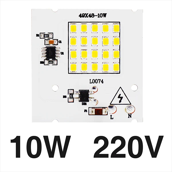 2 шт. светодиодный чип SMD Smart IC AC 220-240 В 10 Вт 20 Вт 30 Вт 50 Вт 100 Вт реальная мощность DIY для наружного прожектора холодный белый теплый белый - Испускаемый цвет: 10W 220V