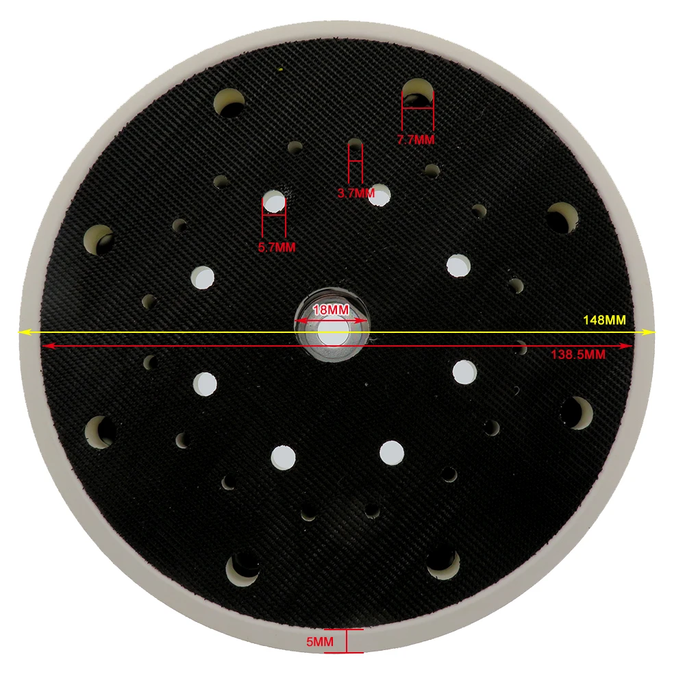 6 дюймов 33 отверстия крючок петля пылеотталкивающая шлифовальная накладка