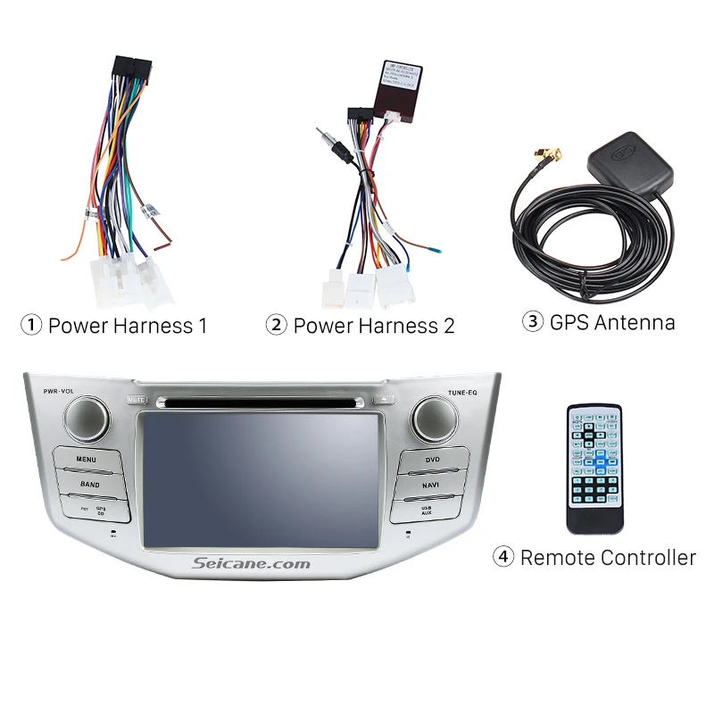 Seicane 2 din " автомобильный dvd-плеер для 2004-2012 Toyota Harrier gps навигация Поддержка bluetooth Камера заднего вида цифровой ТВ USB SD