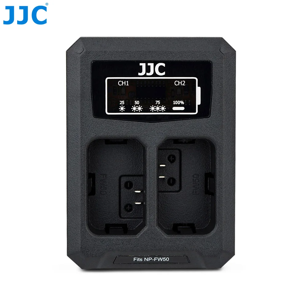 JJC USB двойной Батарея путешествия Зарядное устройство для sony NP-FW50 A6400 A7 A7S A7R A7II A7SII A7RII A6500 A6300 A6000 заменяет BC-VW1 BC-TRW