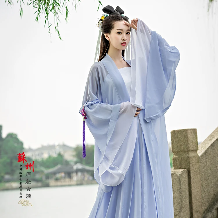 Сказочный костюм на весну и лето светильник из синего шифона элегантный