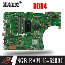 DDR4 X556UAM laptop motherboard For Asus X556U X556UV X556UQ X556UQK  mainboard Test original motherboard  DDR4 8GB RAM I5-6200U