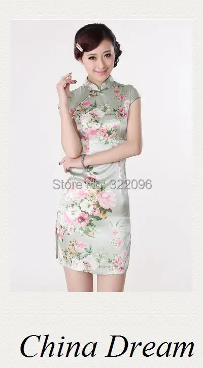 Шанхай история Новый 2017 модный ретро цветочный принт Винтаж cheongsam Китай