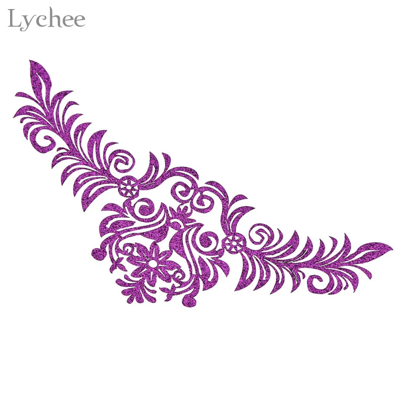 Lychee Life блестящий цветок Vine утюжок для передачи тепла на нашивках воротника