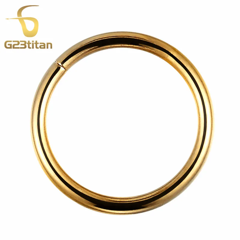 Золотистые маленькие кольца G23titan для ушей серьги с защитой от завитка ломкости