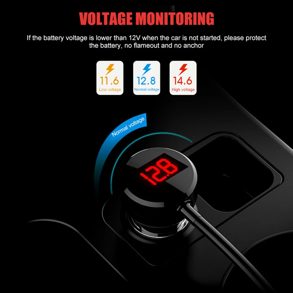 12 V-24 V розетка для автомобильного прикуривателя с двумя портами USB для телефона Зарядное устройство адаптер обнаружения розетка для автомобильного прикуривателя с двумя