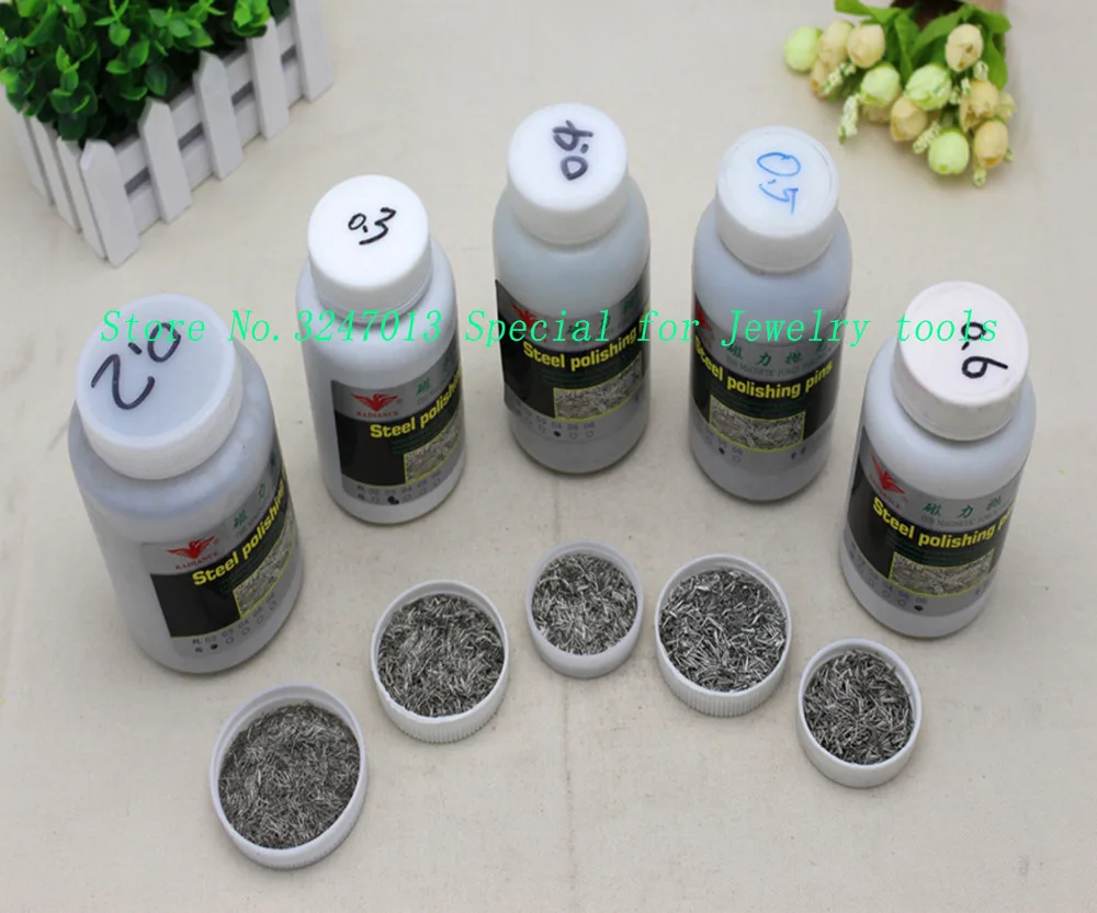 1kg/bottle Steel Polishing Pins Needles Magnetic Tumbler Polisher tools for Jewelry Casting 0.2-0.6mm