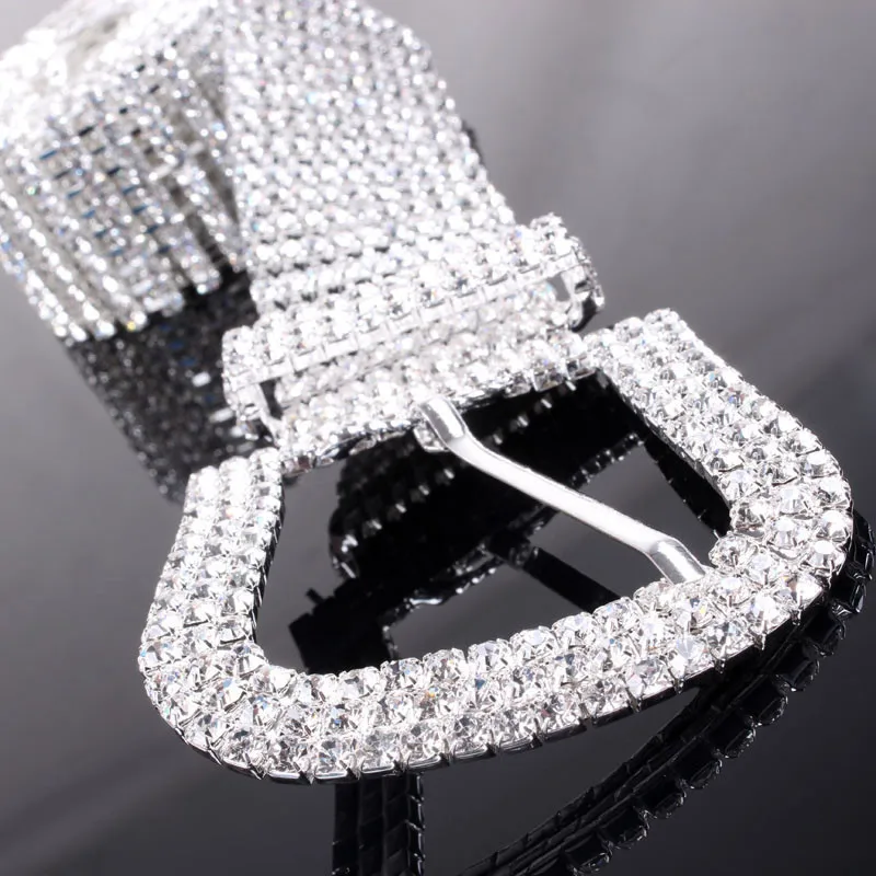 Регулируемый пикантный пояс StoneFans Стразы женский с кристаллами для свадебной