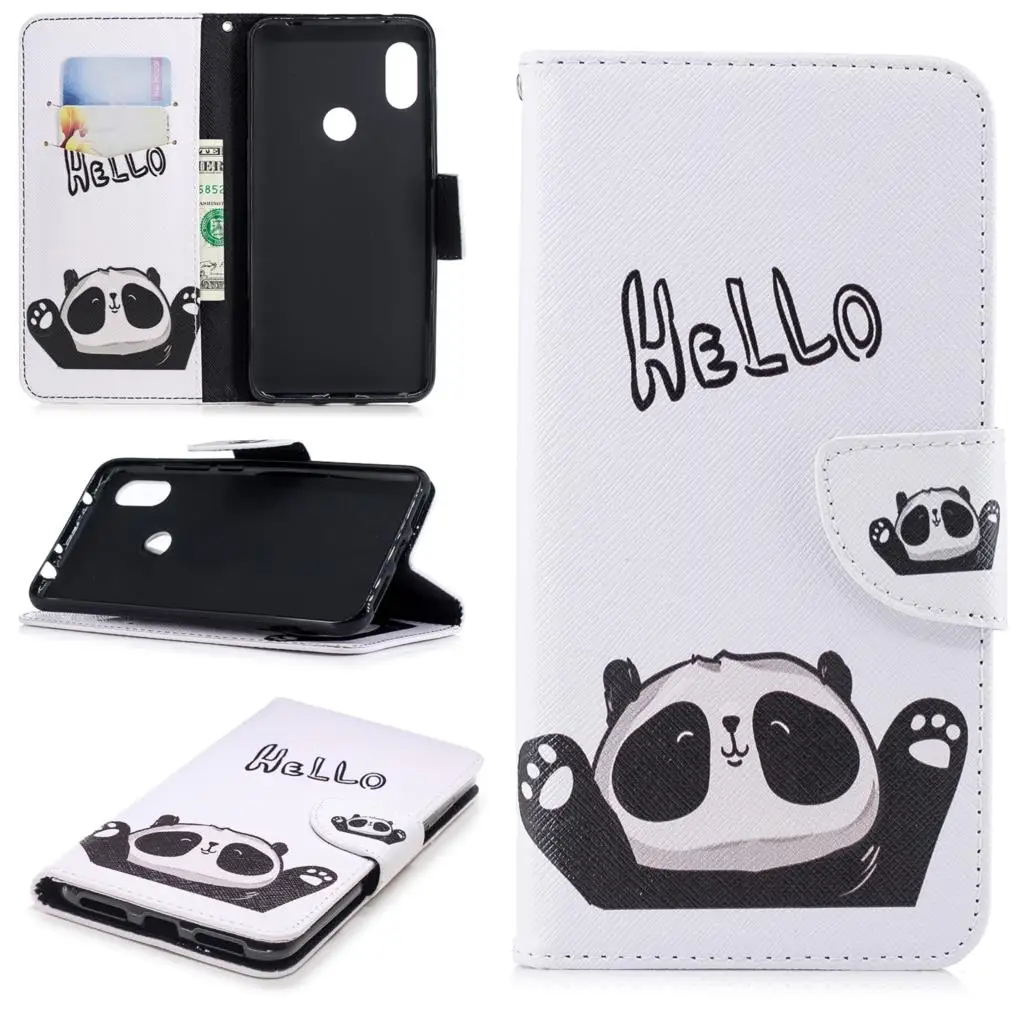 For Xiaomi Redmi 6/Note 5 Pro Case Fashion Pattern Painted Flip Leather Cover Wallet Card Slot Stand Mobile Phone Protective Bag | Мобильные
