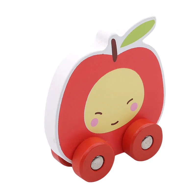 Лидер продаж Детские деревянные игрушки мини-блок фруктовый автомобиль блоки