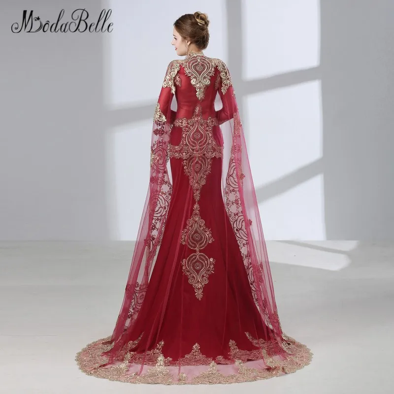 Modabelle мусульманское женское вечернее платье накидка с длинным рукавом Caftan Marocaine
