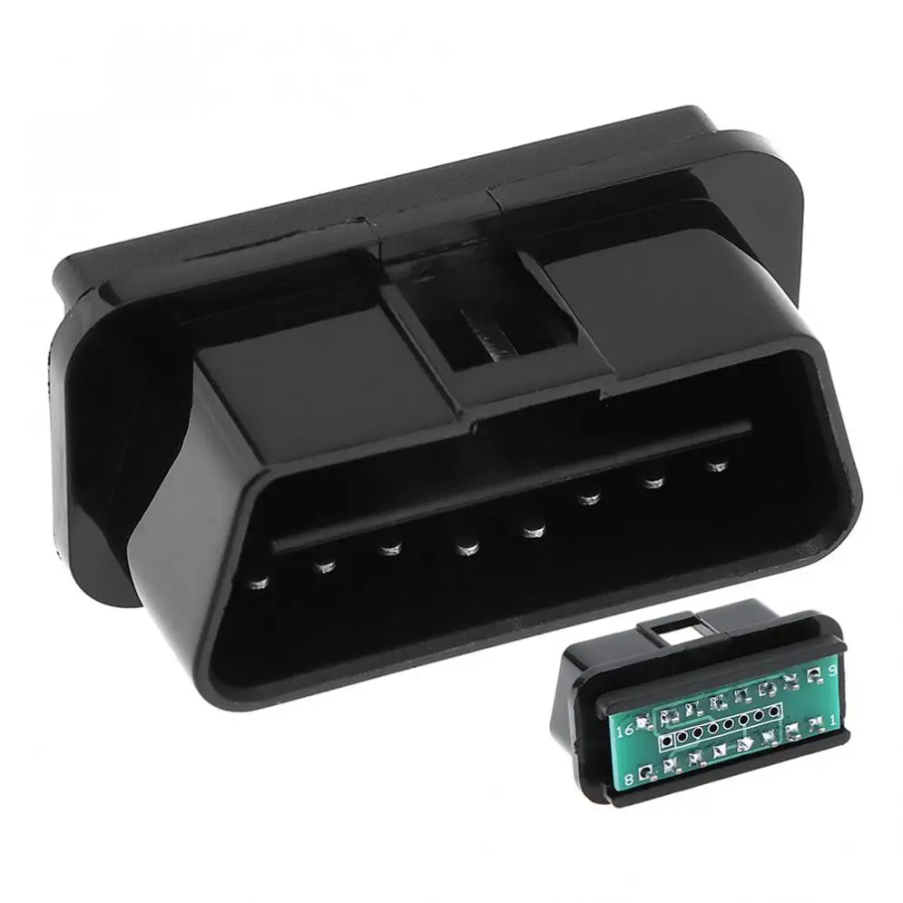 

1Piece OBD-II 16Pin Male Extension Opening Cable Car Diagnostic Interface Connector PLug with Green Glossy Face Welding Plate