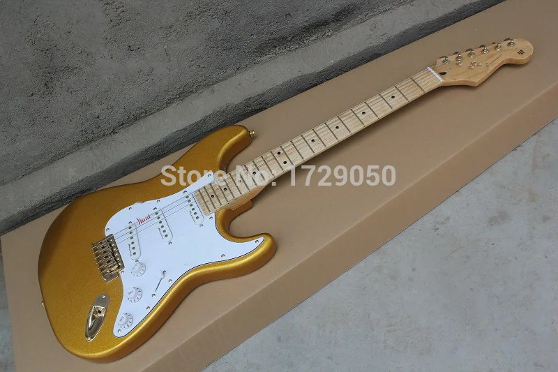 Chinese musical Instruments Factory direct wholesale New Gold color ST 6 Strings Electric Guitar free shipping 412 |