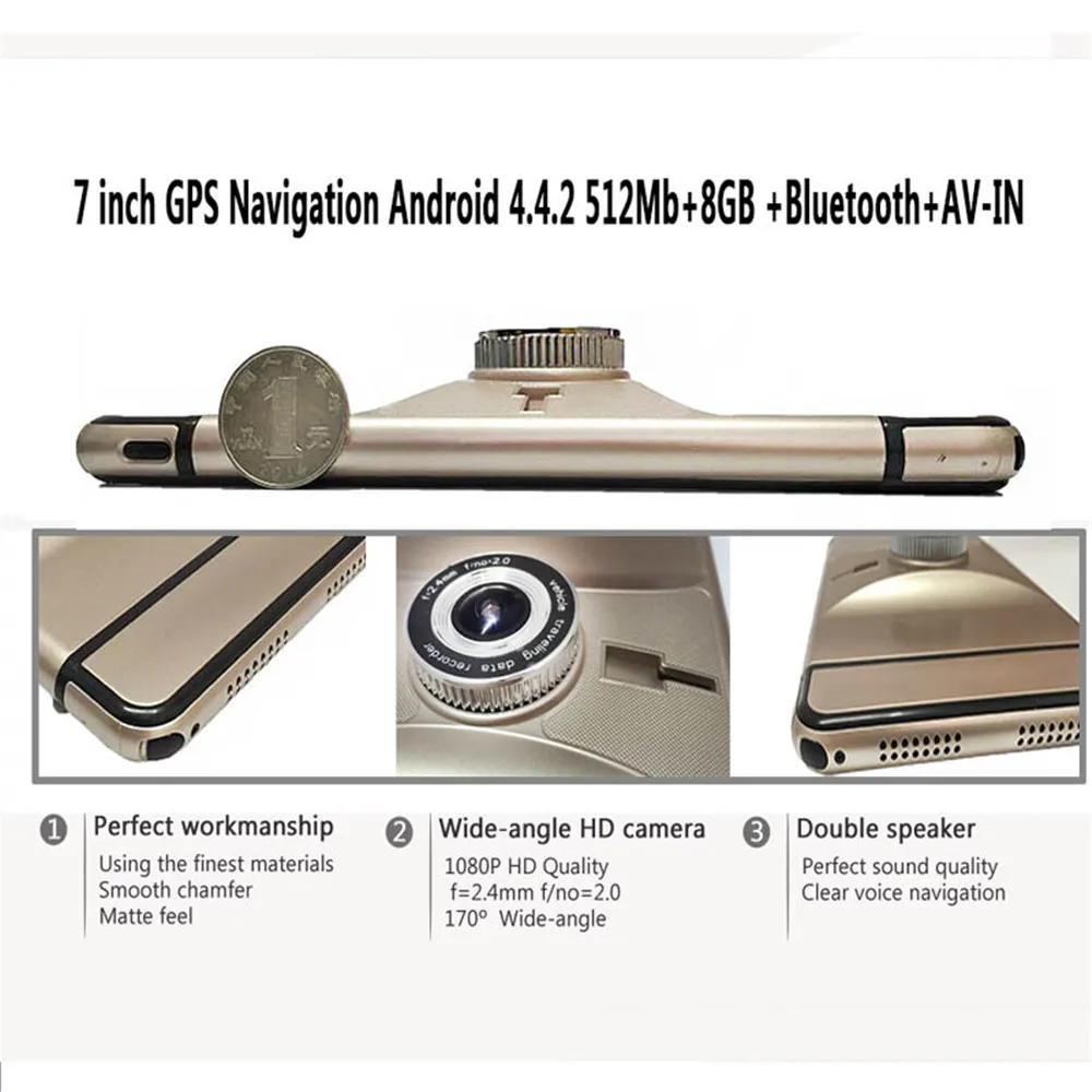 Fonwoon Android 7 &quotАвтомобильный GPS навигатор Wifi FM камера заднего вида парковочная