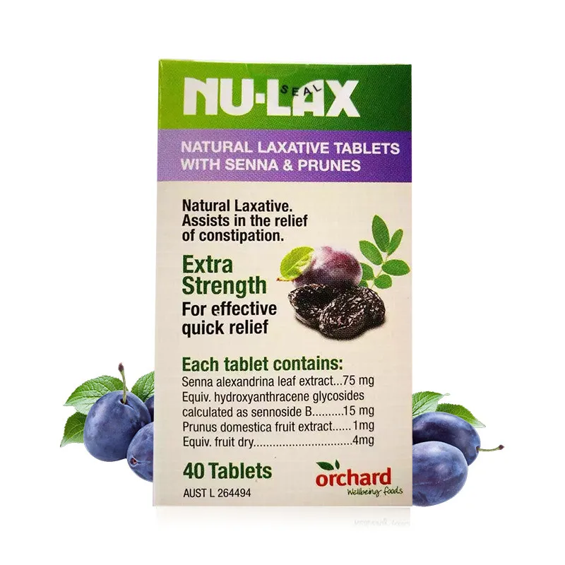 Australia NuLax Laxative Tablet with Senna Prunes for Stimulating Bowel Evacuation Constipation Treatment Overnight Relief Vegan |
