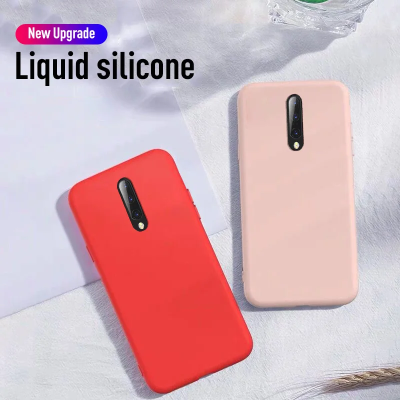 Жидкий силиконовый Мобильный телефон чехол для Oneplus 7 Pro Мягкий ТПУ задняя крышка