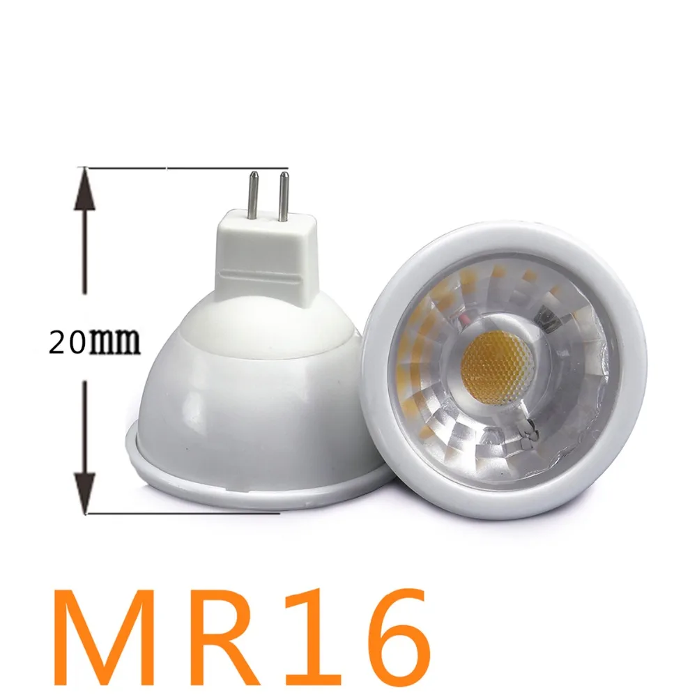 Светодиодный точечный светильник лампа MR16 GU10 E27 DC12V AC 110V 220V 6W Epistar чип теплый