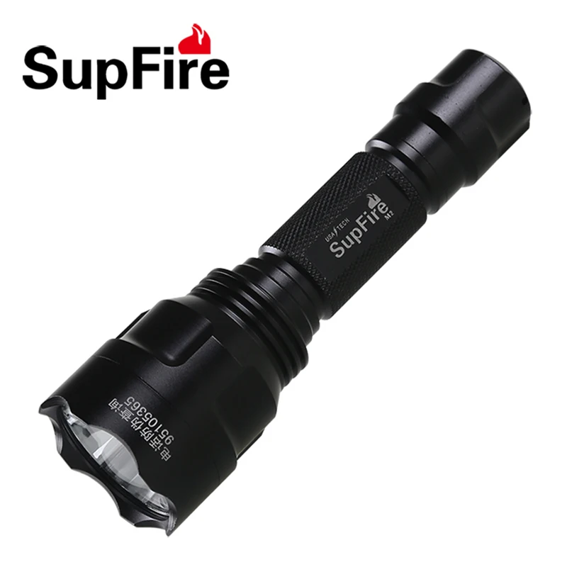 Supfire черный корпус светодиодный фонарь 3 Вт 300Лм CREE XM-L T6 фонарик Наружное