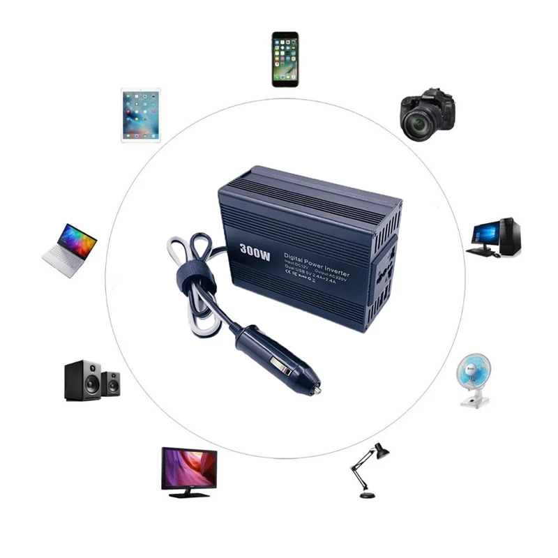 Новинка 300 Вт автомобильный инвертор Стайлинг чистая синусоида Ac Dc