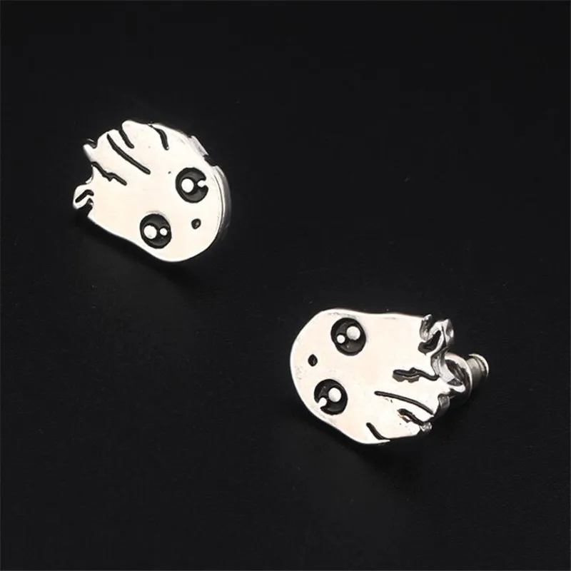 Movie Guardians of The Galaxy Avengers Groot Stud Earring Personality Fashion Couple Metal Earrings Boutique Gift | Украшения и