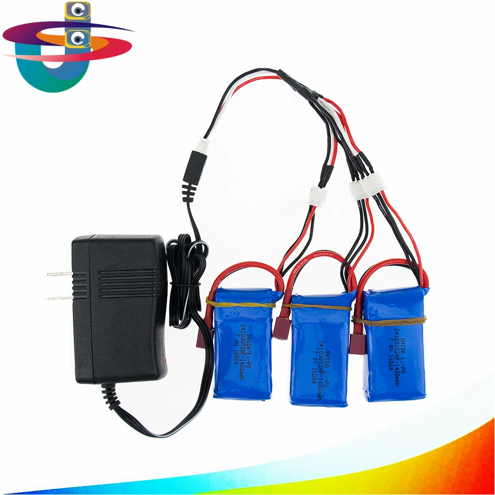 2 3 шт. 7 4 В 1400 мАч lipo Батарея с НАМИ зарядное устройство для wltoys A959 b A969 A979 K929 B RC