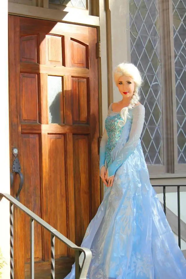 CL28 парка версия светло-голубой блестящий и поток Кейп |