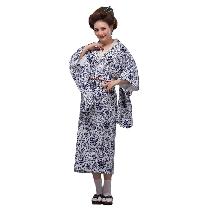Традиционное японское кимоно платье юката Женский костюм гейши haori obi