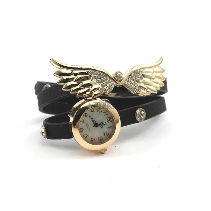 DDU-Fashion New Women's Quartz Watches Rhinestone Metal Wings Adjustable Wristwatch Bracelet Best Gift | Наручные часы