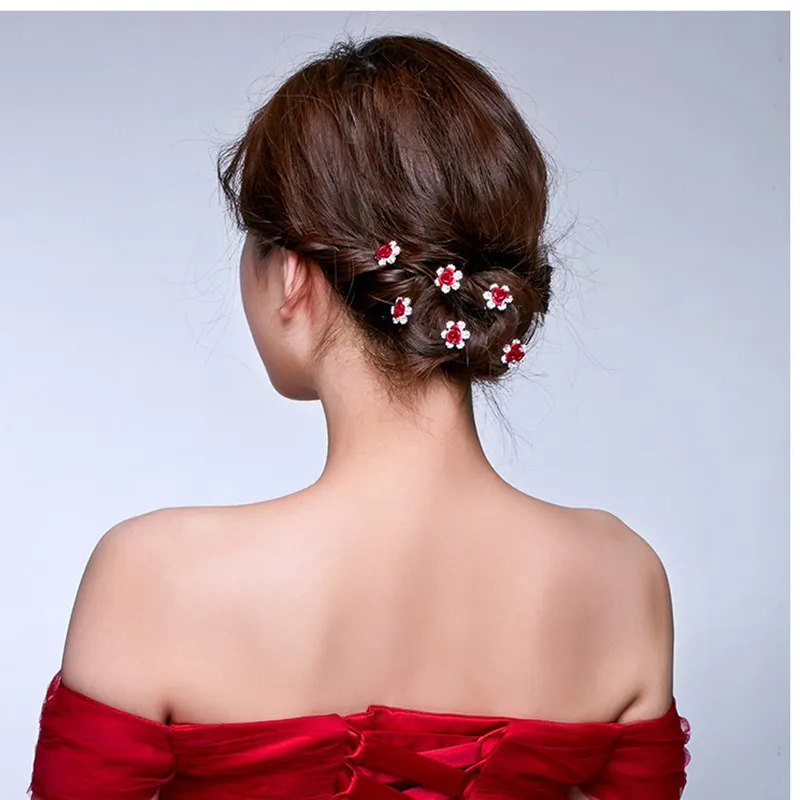 Новые модные изысканные украшения для волос с кристаллами розы Разноцветные