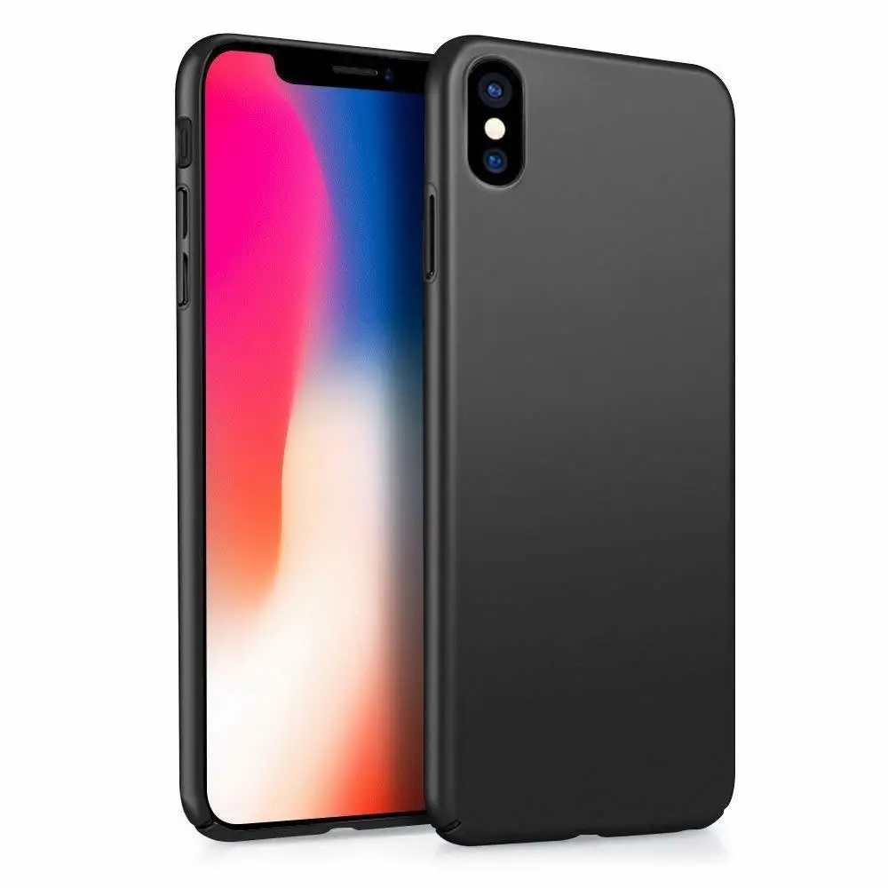 Maxannty Case For IPhone X Ultra Thin Soft Touch Full Protection PC Material Hard Plastic Cover 5.8 Inch (Black) |