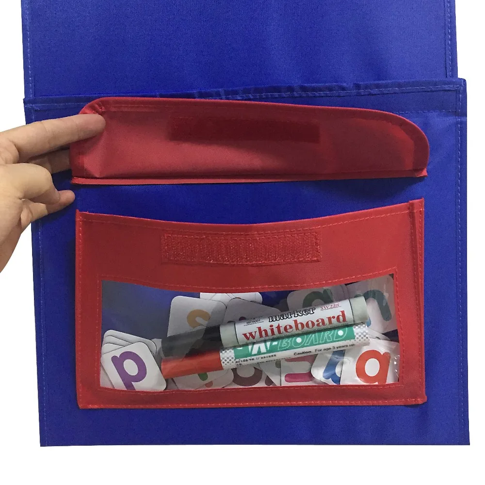 Godery Magnetic Desktop Tabletop Pocket Chart Stand, Double Sided Small Pocket Chart for Classroom Home (15