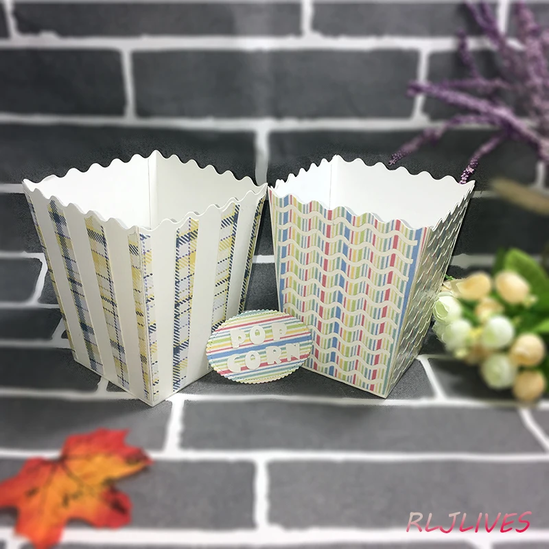 Попкорн коробка металлические режущие штампы трафареты для DIY штамп