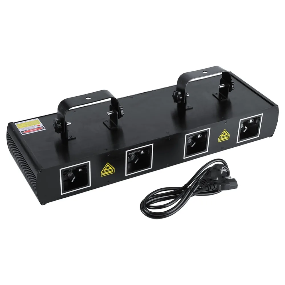 4 объектива 30 Вт лазерный сценический светильник 7CH DMX512 Звук Активированный DJ