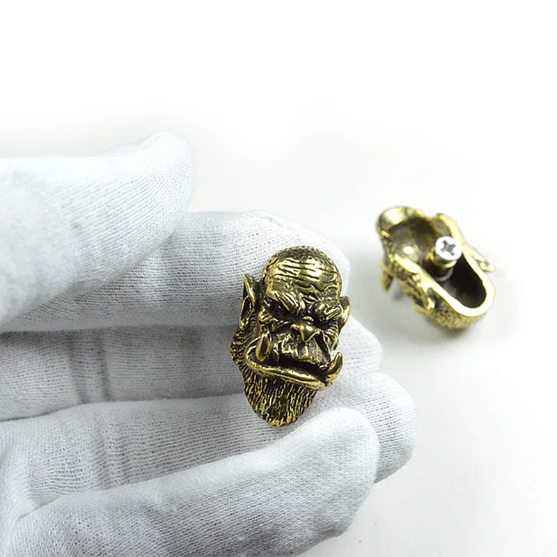 Ножевые ремни Monster Orc Paracord латунный нож бусины металлические подвески Аксессуары