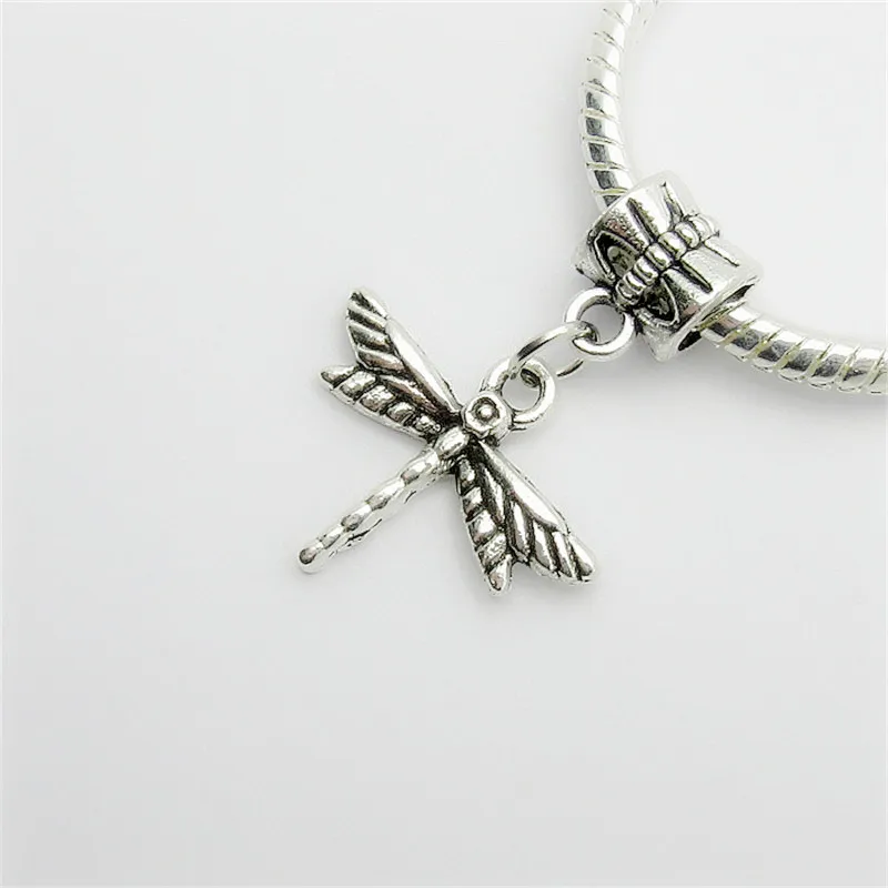 Новый 25 шт. подвеска в виде стрекозы бусинки с большими отверстиями европейский