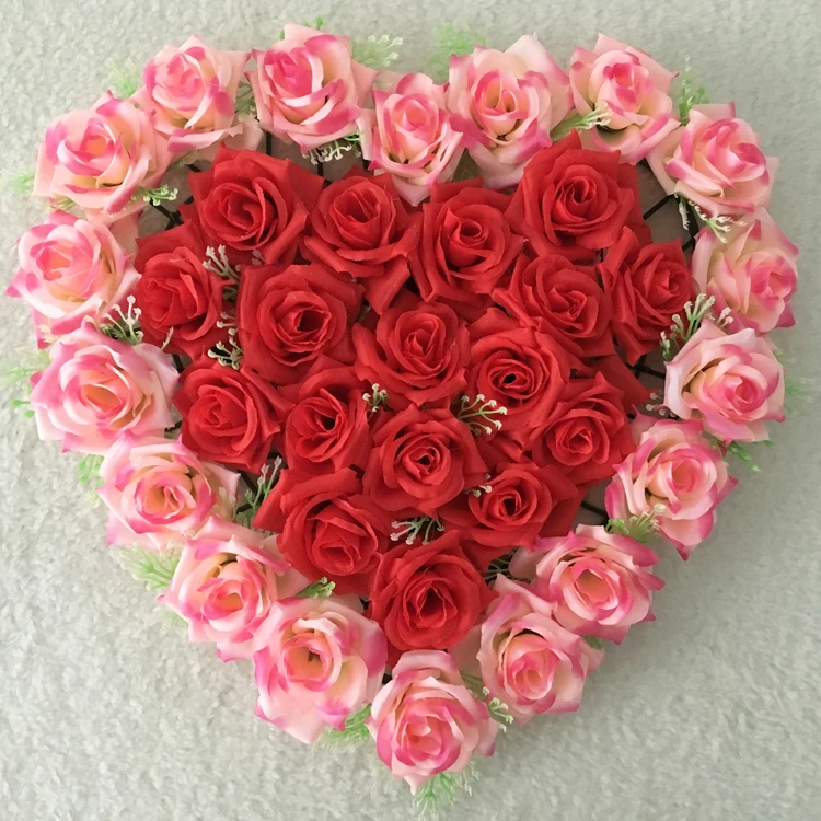 Цветы розы в форме сердца 40 х40 см 21 цвет|flower decorations weddings|flower birthday party decorationsflower cupcake