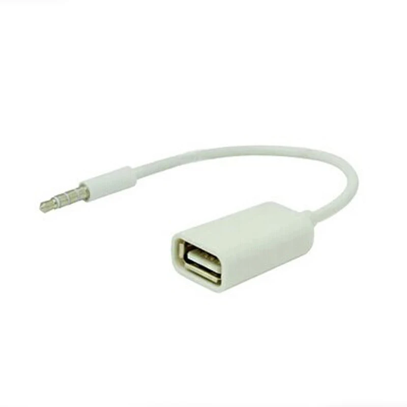 Aux аудио разъем 3 5 мм штекер на USB гнездо стерео конвертер шнур Автомобильный MP3